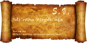 Sántha Virgínia névjegykártya